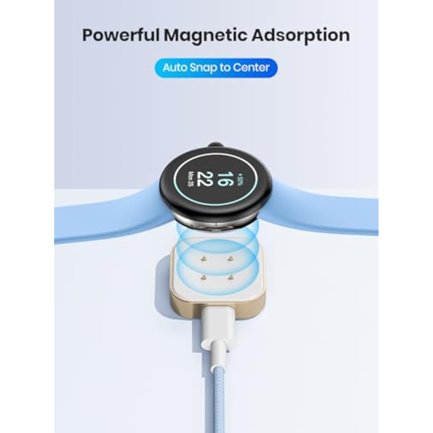 Charger For Pixel Watch 3 2/ Fitbit Versa 4 / Sense 2, Detachable Charging Cable Replacement Accessories Nylon Braided Cord Charger For Google Pixel Watch 3 2 & Fitbit Versa 4 3 / Sense 2 /Sense