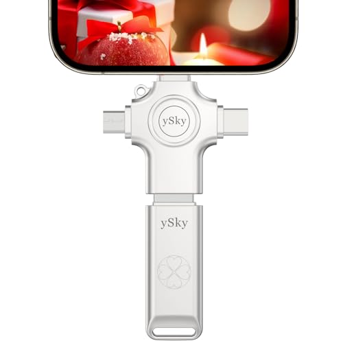 256Gb 4In1 Photo Stick For Iphone Flash Drive,Usb Memory Stick Flash Drive For Iphone/Ipad/Android/Pc/Mac, External Usb C Storage Thumb Drive For Iphone Photo/Video Backup