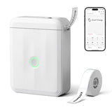 D110 Upgraded Version Mini Label Maker Machine With Tape, Portable Bluetooth Thermal Printer, Sticker Labeler With Multiple Templates For Office Organization Home Kitchen School, White