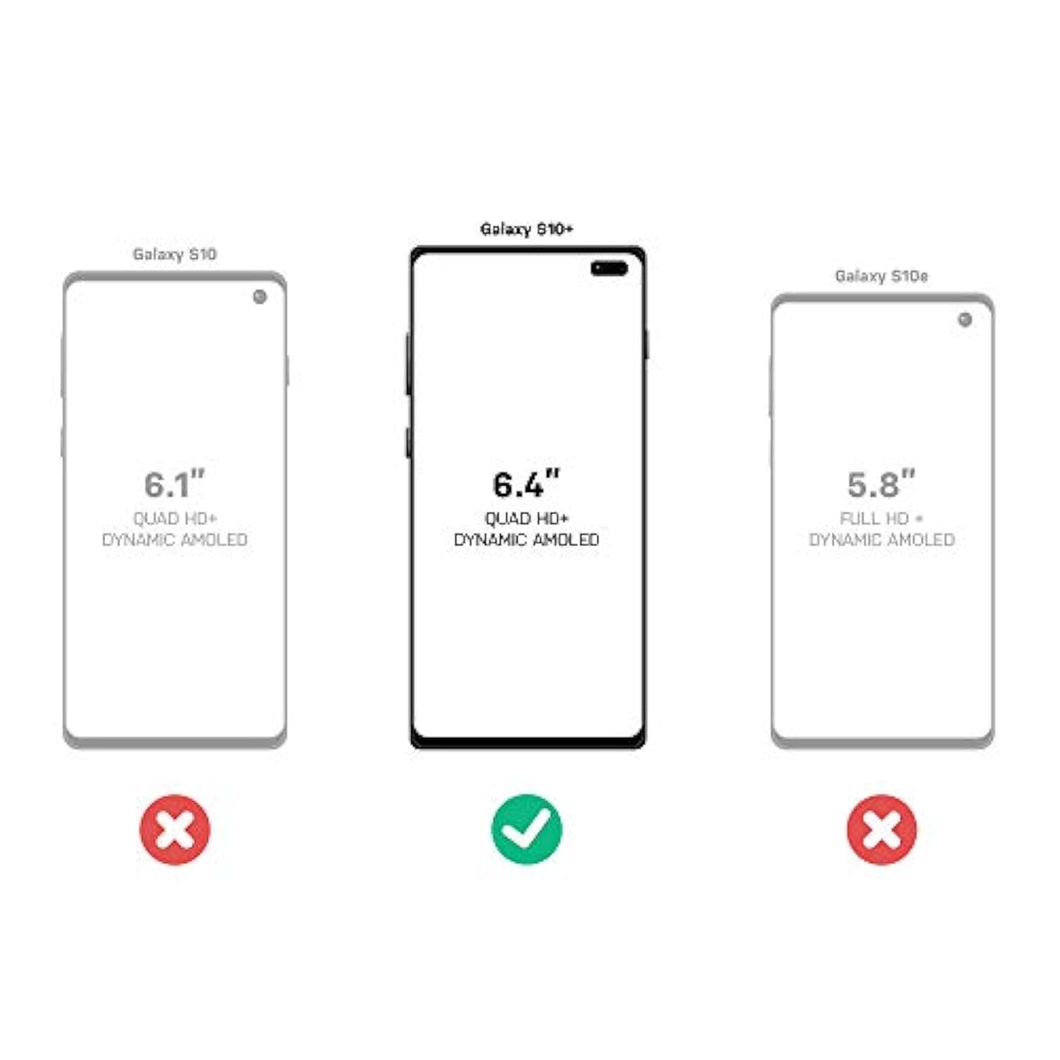 OtterBox Galaxy S10+ Defender Series Case - Black, Rugged & Durable, with Port Protection, Includes Holster Clip Kickstand