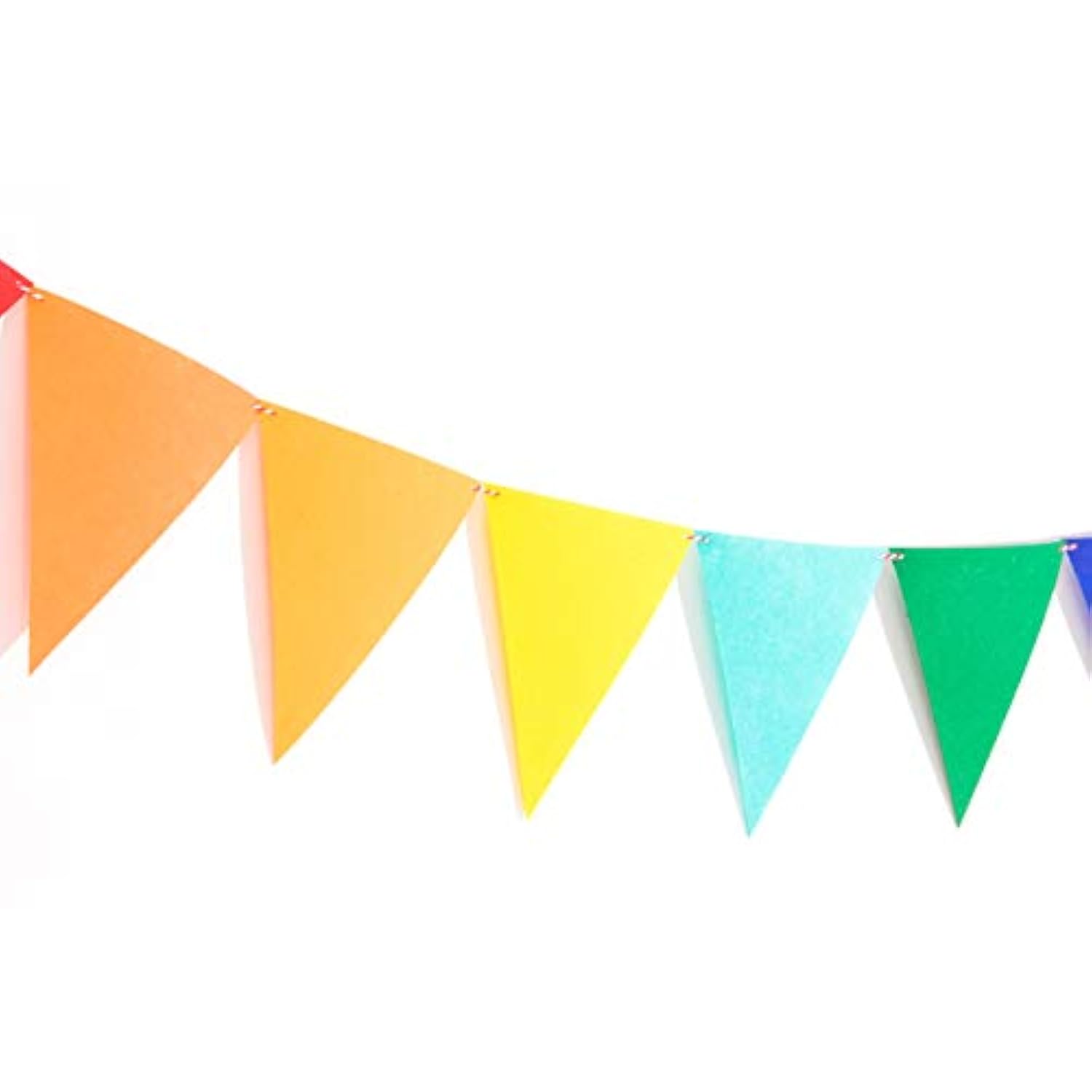 Pre-Assembled Rainbow Banner Buntings, Felt Fabric Pennant Banner Multicolor For Birthday Or Classroom