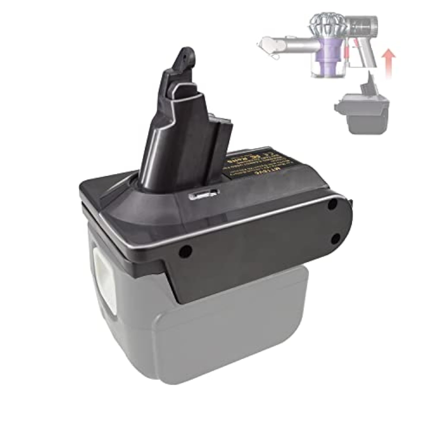 For Dyson V6 Battery Adapter, Mt18Dsv6 Converter For Makita 18V Bl1850 Bl1830 Bl1860 Batteries, Work For Dyson Vacuum Cleaner 21.6V V6 Absolute/Motohead/Animal+Fluffy/Mattress (Only Adapter)