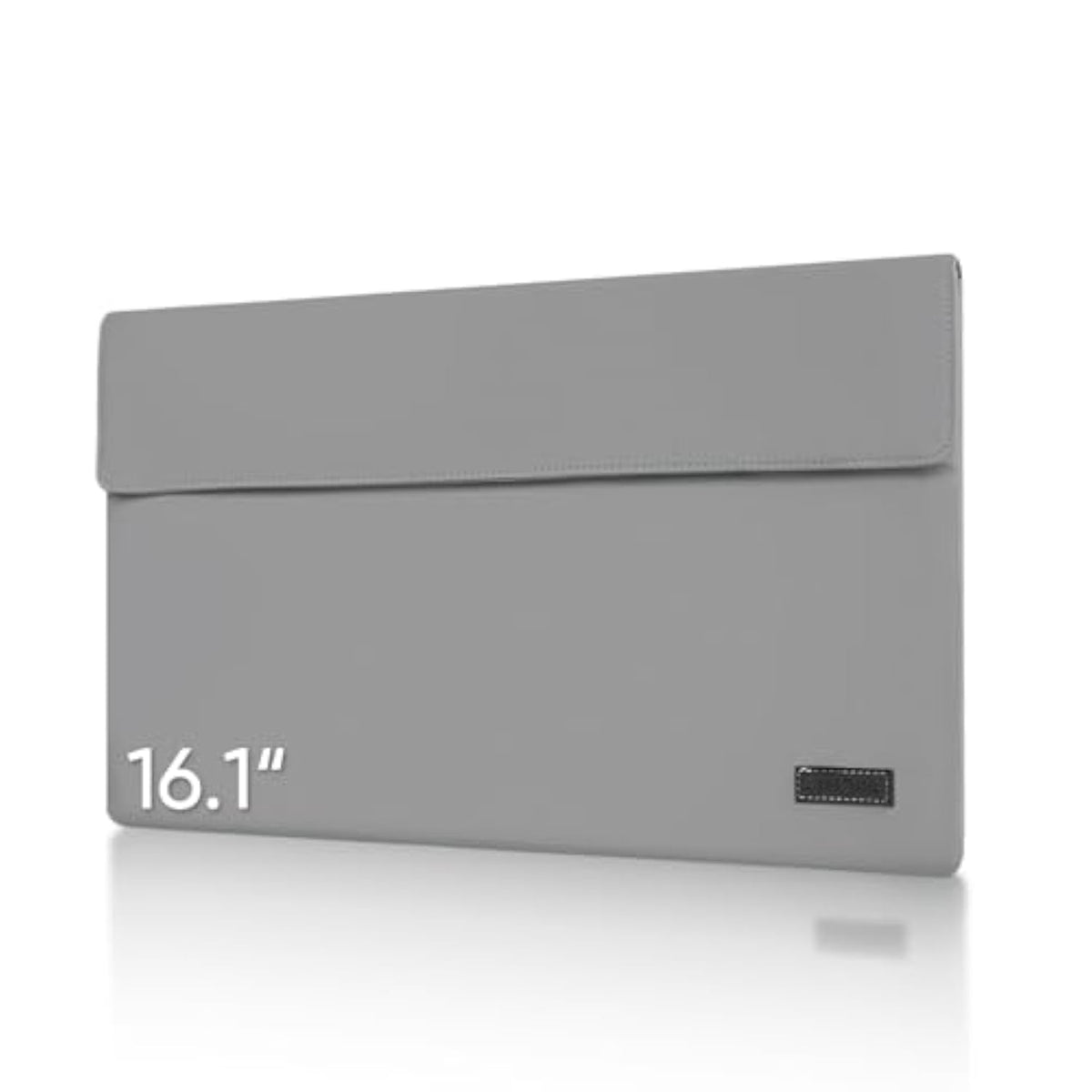 16.1" Portable Monitor Sleeve Bag, Pu Leather Case For Travel Monitor Laptop, Grey
