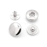 50 Sets Silver Snap Buttons S-Spring Socket Popper Fasteners For Jacke