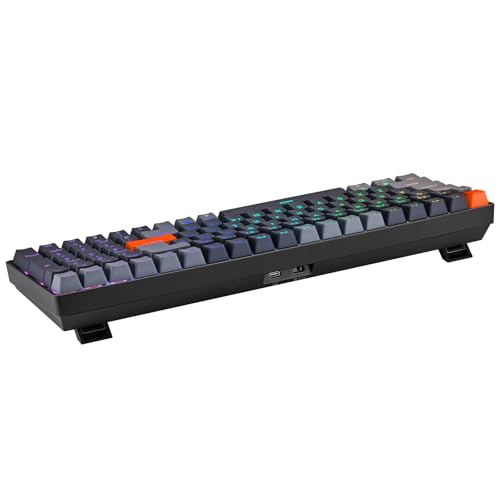 Easytouch 1200 Wired/Wireless/Bluetooth Multi-Os Illuminated Mechanical Via Mini Keyboard With Copilot Ai Hotkey