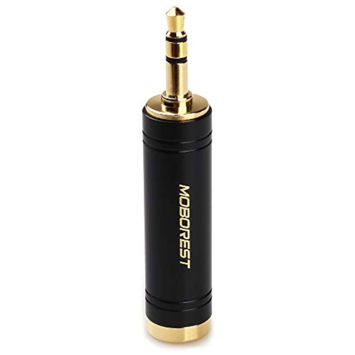 3.5Mm To 1/4'' Stereo Pure Copper Adapter, 1/8'' (3.5Mm) Male Plug To 1/4'' (6.35Mm) Jack Female Socket Adapter For Headphone Amp Adapte Black -1Pcs