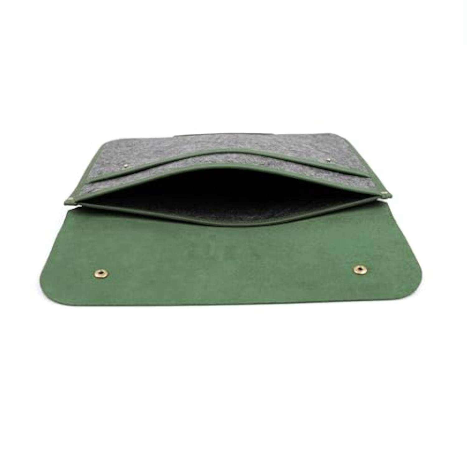 Premium Felt & Leather Laptop Sleeve - Durable 13-16 Inch Case For Macbook, Tablet & Laptop - Stylish & Protective - Small & Green