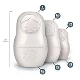 M-Cups Matryoshka Measuring Cups, Set Of 6, Russian Doll Nesting Measuring Cups, White