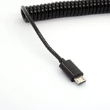 Coiled Usb To Micro Usb Cable Spring Spiral Usb 2.0 Male To Micro B Male Conne