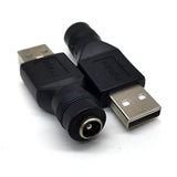 Usb To Dc Power Adapter, 2Pcs Usb 2.0 Male To Dc 5.5Mm X 2.1Mm Female 5V Connector Power Adapter For Usb Device And For Laptop Pc