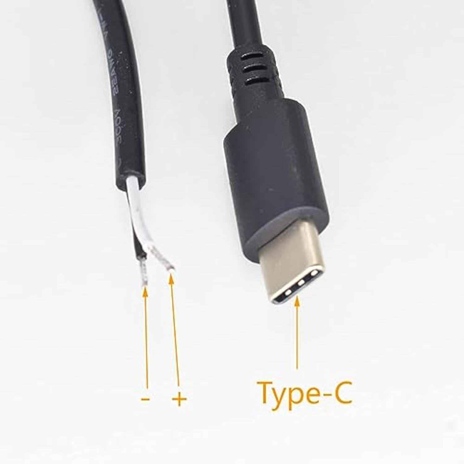 2Pack 1M/3.3Ft Usb C Power Pigtail 2 Wire 22Awg 12V Type C Usb Male Plug To 2