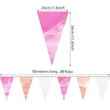 130Ft Rose-Gold Pink Glitter Triangle Pennant Banner Flag Metallic Bunting Fabric Garland For Christmas Graduation Wedding Engagement Anniversary Bachelorette Bridal Shower Valentine'S Party Decor