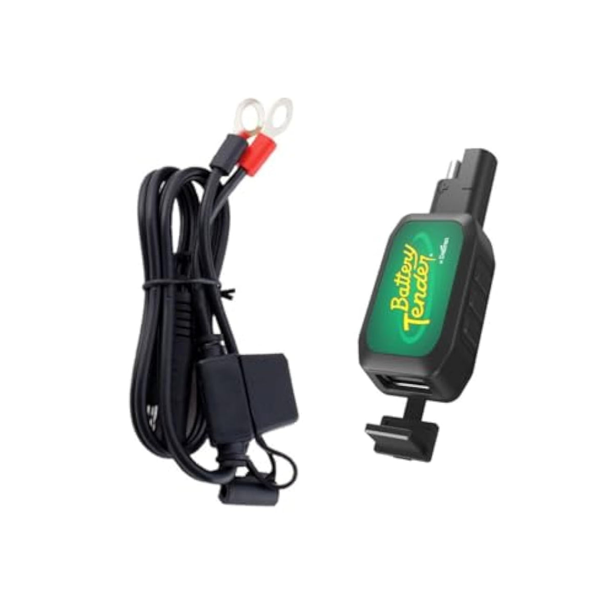 Battery Tender Ring Terminal Accessory Cable and USB Charger Adapter Combo - Battery Cord & 2.1 AMP USB Charging Adapter for Mobile Devices - For Motorcycles, Golf Carts, ATVs - Quick Disconnect - 081