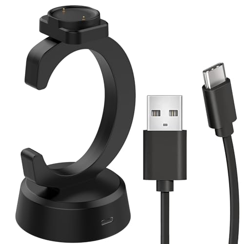 Charger Dock for Amazfit Bip 6/Active 2/Active 2 Square Smrtwatch, Charger Replacement Upgraded Magnetic Watch Charging Stand with 3.3Ft USB-C