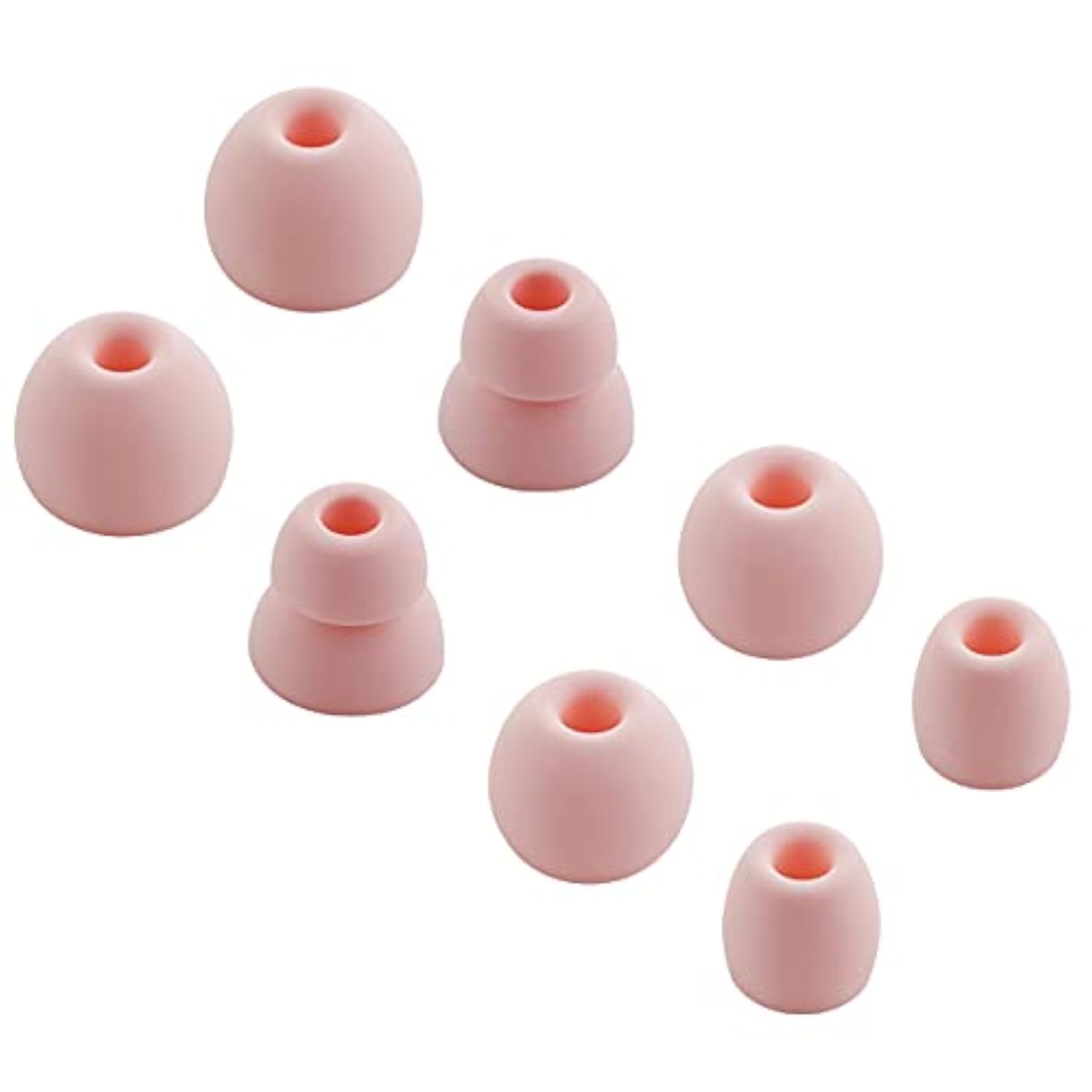 Ear Tips Compatible With Beats Powerbeats Pro Headphone, 8 Pairs S/M/L/D 4 Sizes Soft Silicone Earbud Tips Replacement Eartips, Compatible With Powerbeats Pro, 8 Pairs Cloud Pink