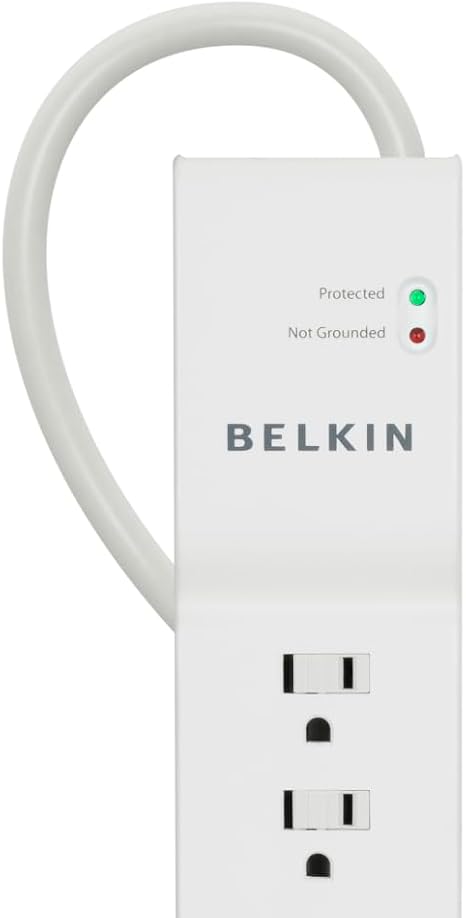 7 Outlet Commercial Power Strip Surge Protector with 6 ft Cord and 2160 Joules