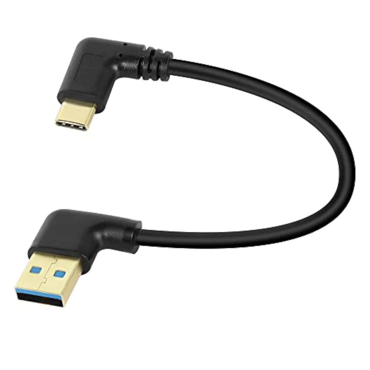 Gold Plated Short Right Angle Usb Type C Cable, 90 Degree 18W Fast Charging Us