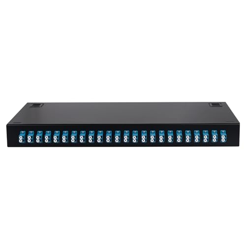 Lc-Sm 24 Duplex 48 Port Rack Mount Enclosure Box With Splice Tray Singlemode Lc-Upc Kit (Includes 1.2 Meter Pigtail And 24Pc Coupler)