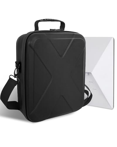 Carrying Case For Starlink Mini - Starlink Mini Accessories Lightweight Travel Case, Splash-Resistant & Shockproof, Eva Protective Cover With Shoulder Strap, Portable Hard Bag For Outdoor Black