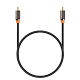 FosPower Digital Audio Coaxial Cable [24K Gold Plated Connectors] Premium S/PDIF RCA Male to RCA Male for Home Theater, HDTV, Subwoofer, Hi-Fi Systems - 3ft