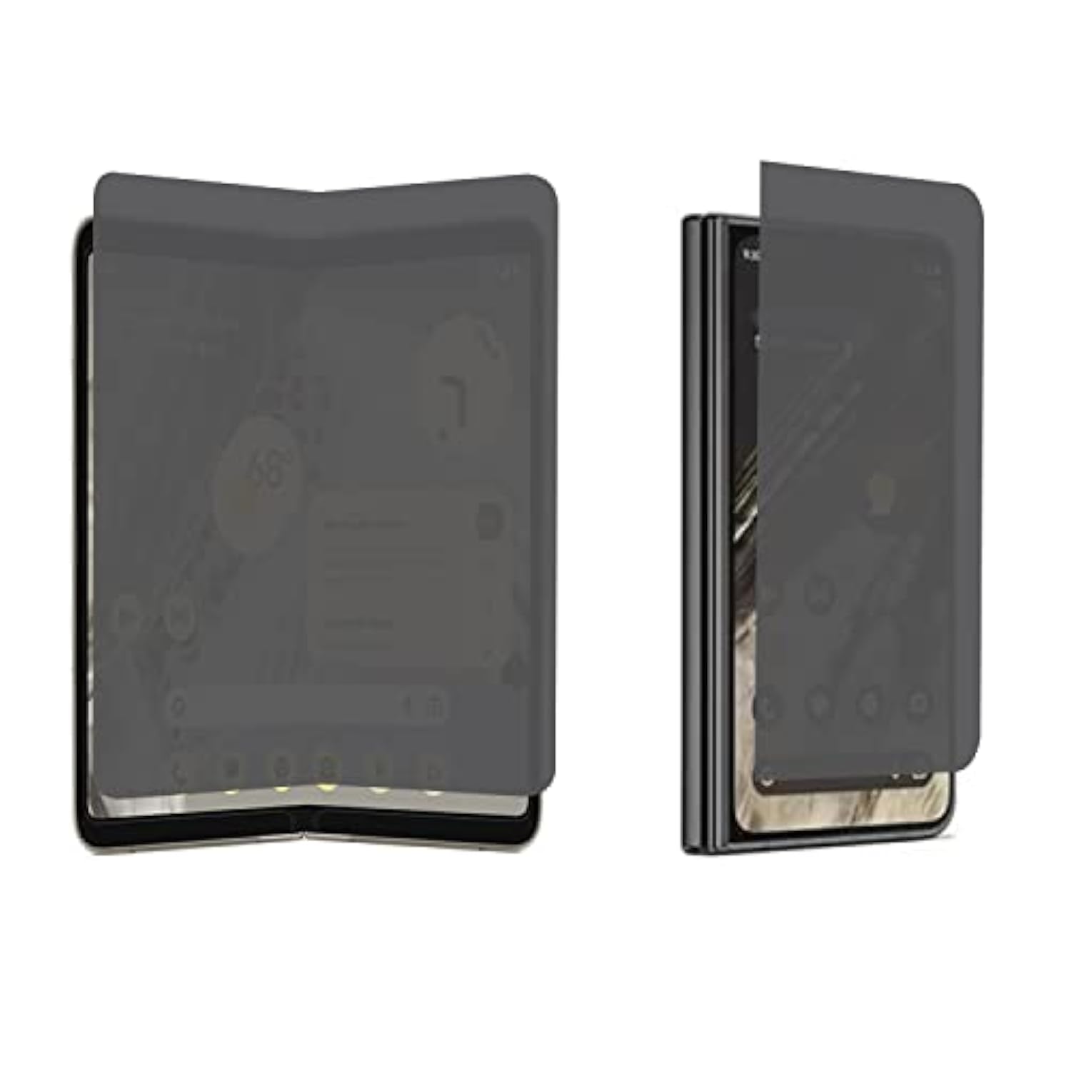 [1 Set 2Pcs] Matte Privacy Screen Protector For Google Pixel Fold Outside +Inside Soft Anti-Peeping Screen Protector Anti-Spy Film