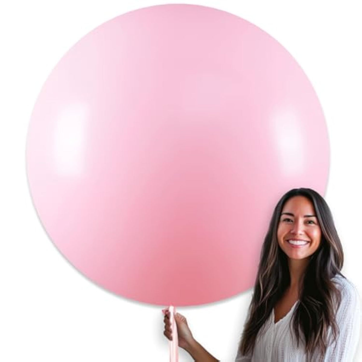 4-Pc 36" Baby Pink Balloons Pastel Light Pink Party Decor