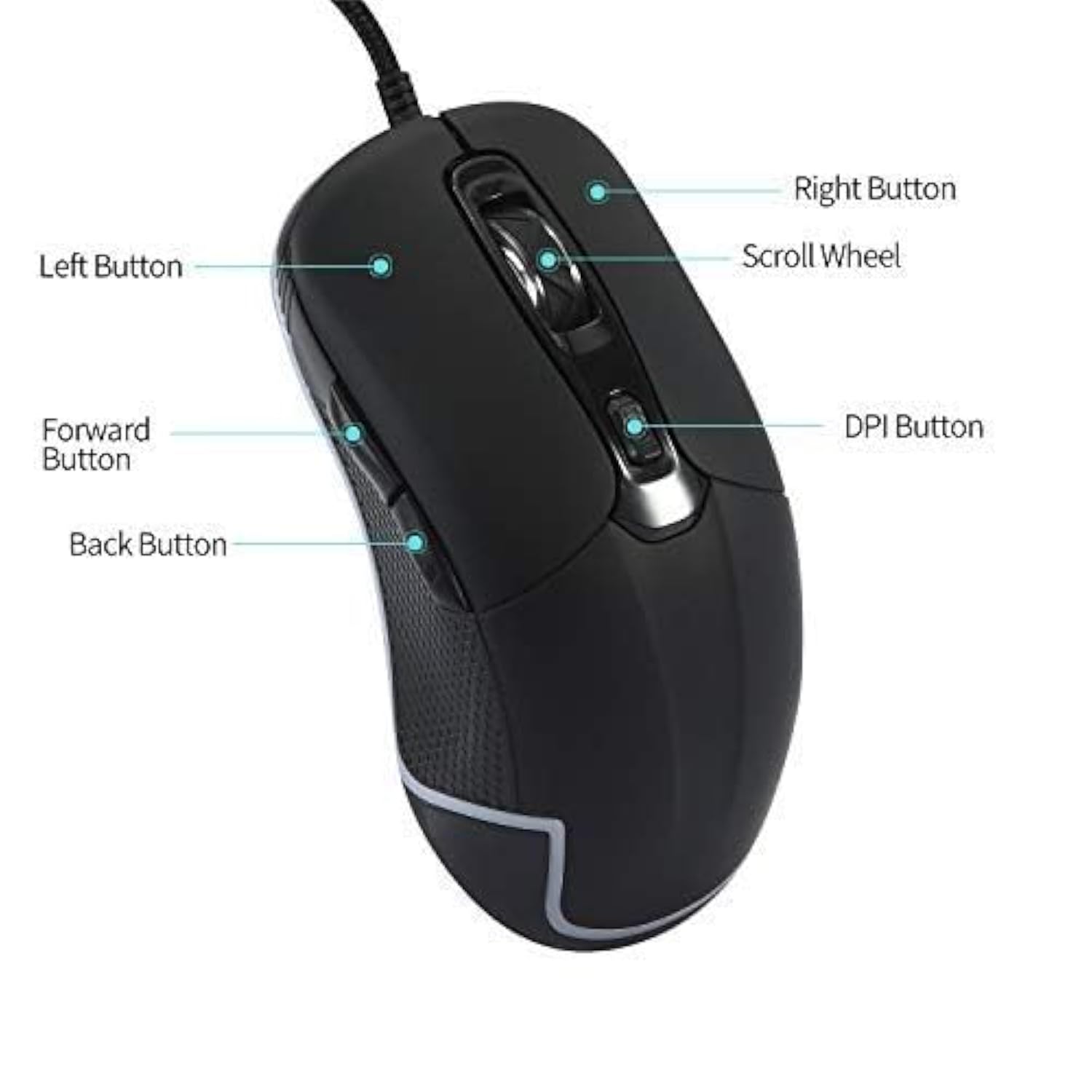 Usb Optical Heated Computer Mouse Advanced Heated Buttons (Black)