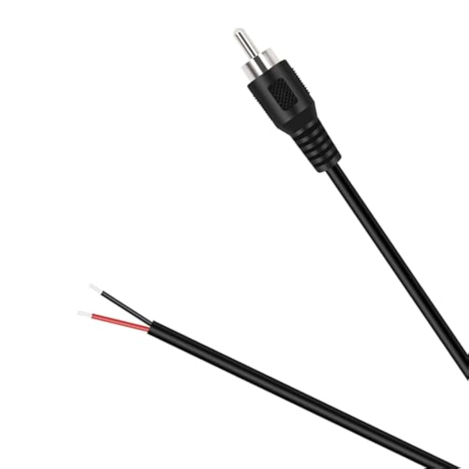 Rca To Speaker Wire, 2-Pack 6Ft Rca Male Plug Jack Connector To Bare Wire Pigtail Repair Rca Adapter Audio Cable For Speaker Amplifier Audio Video Av Receiver Tv Subwoofer