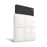 Puffy Tablet Sleeve Bag Compatible With 13 Inch Ipad Air M3 2025, Ipad Pro M4 2024 With Magic Keyboard, Quilted Puffer Puff Tablet Carrying Case, Rice