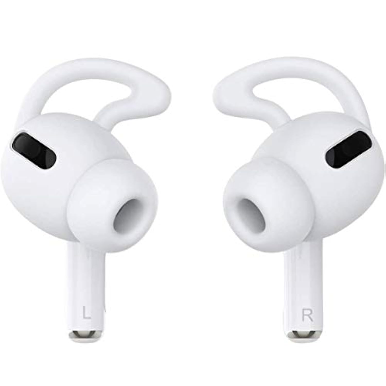 Fit In Case Slim Eartips & Anti Slip Sport Eartips Replacement For Air Pods Pro, 3 Pairs Soft Fit In Case Eartips & 3 Pairs Anti Slip Ear Tips, Compatible With Air Pods Pro, 3+3 Pairs, White