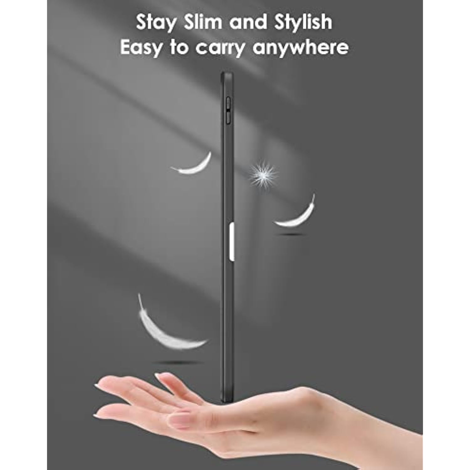 For Ipad 10Th Generation Case 10.9 Inch 2022, Slim Tri-Fold Stand Soft Tpu Bac