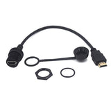 0.3 Meter Hdmi Version 2.0 Mount Cable, Hdmi Male To Female Flush Panel Mount
