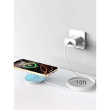 15W Magnetic Wireless Charger Fast Charging Pad 10Ft For Apple Magsafe Charger Iphone 16 Pr/15/14/13/12/Airpods, Usb C Cable Magnet Charging 10-Ft & Type-C Pd Block For Samsung S25 Ultra, 1Pack