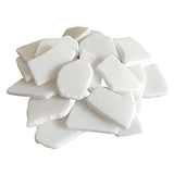 Selected Flat White Painting Marble Santorini Stone, Suitable For Painting Activities, Craft Petroglyphs, Home Decoration Benevolent Stone, 1.5-2.5 Inches Irregular Diy Painting Rock Supplies (24Pcs)