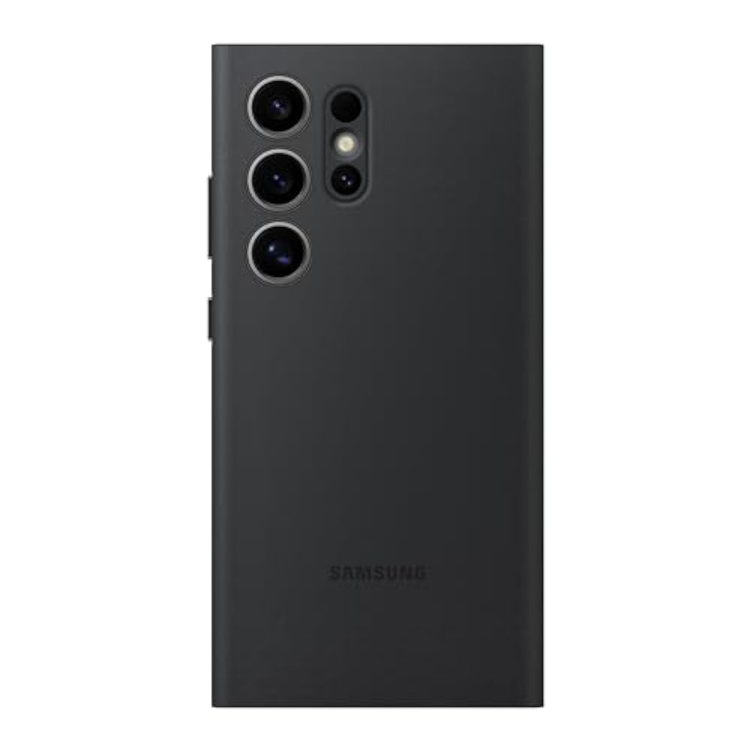 Samsung Galaxy S24 Ultra S-View Wallet Phone Case Protective Cover with Smart Small Screen View Finger Tap Control Slim Design Card Holder Pocket US Version EF-ZS928CBEGUS Black