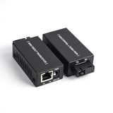 A Pair Gigabit Fiber Ethernet Media Converter, Fiber To Ethernet Converter, Sc To Rj45, 100/1000Mbps Up To 20Km, With Us Power Supply