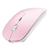 Bluetooth Wireless Mouse For Laptop Mac Macbook Macbook Air Macbook Pro Pc Desktop Computer Windows Chromebook Notebook (Jelly Pink)