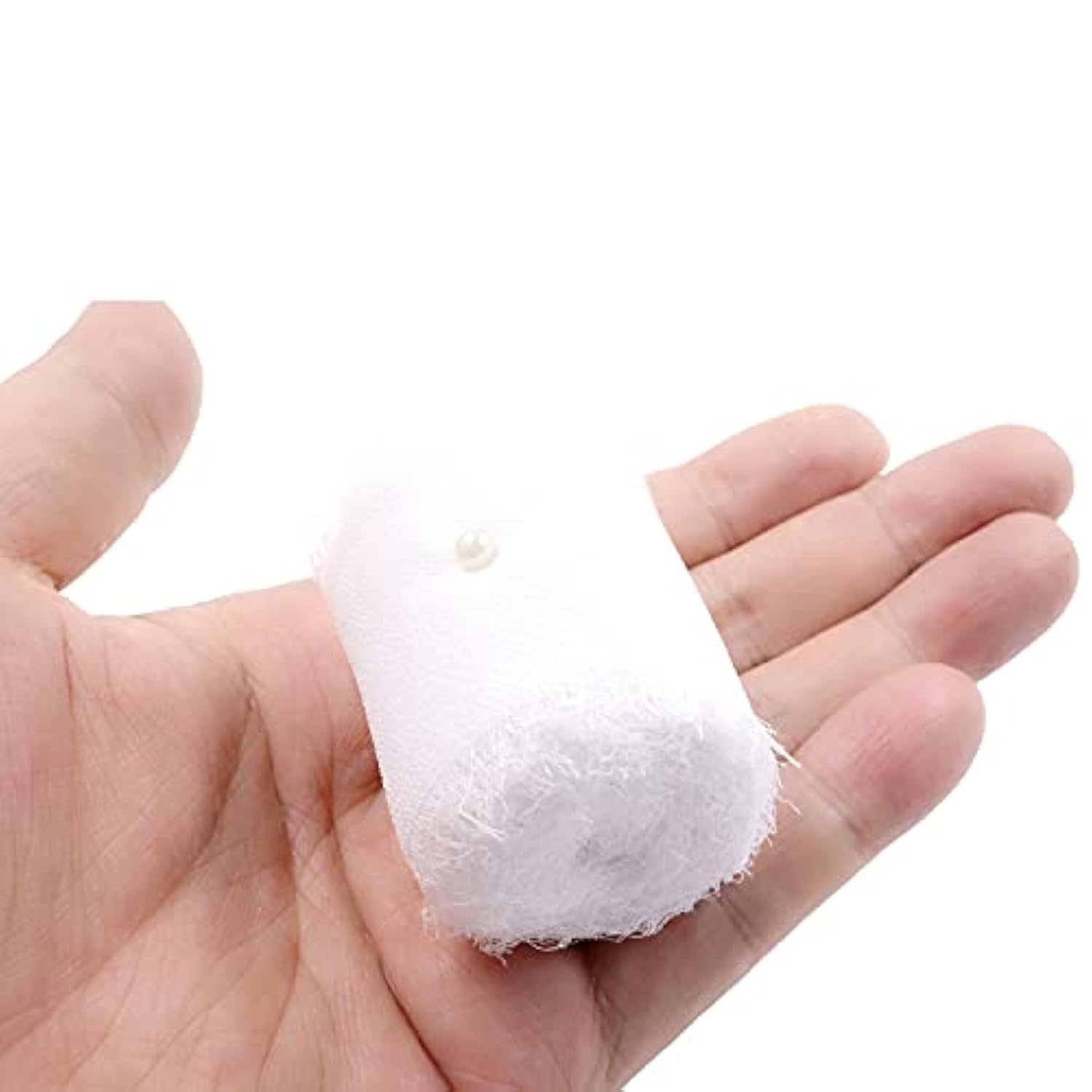 2 Rolls 1.5 Inch X 5.5 Yard Handmade Fringe Chiffon Ribbon Frayed Edge