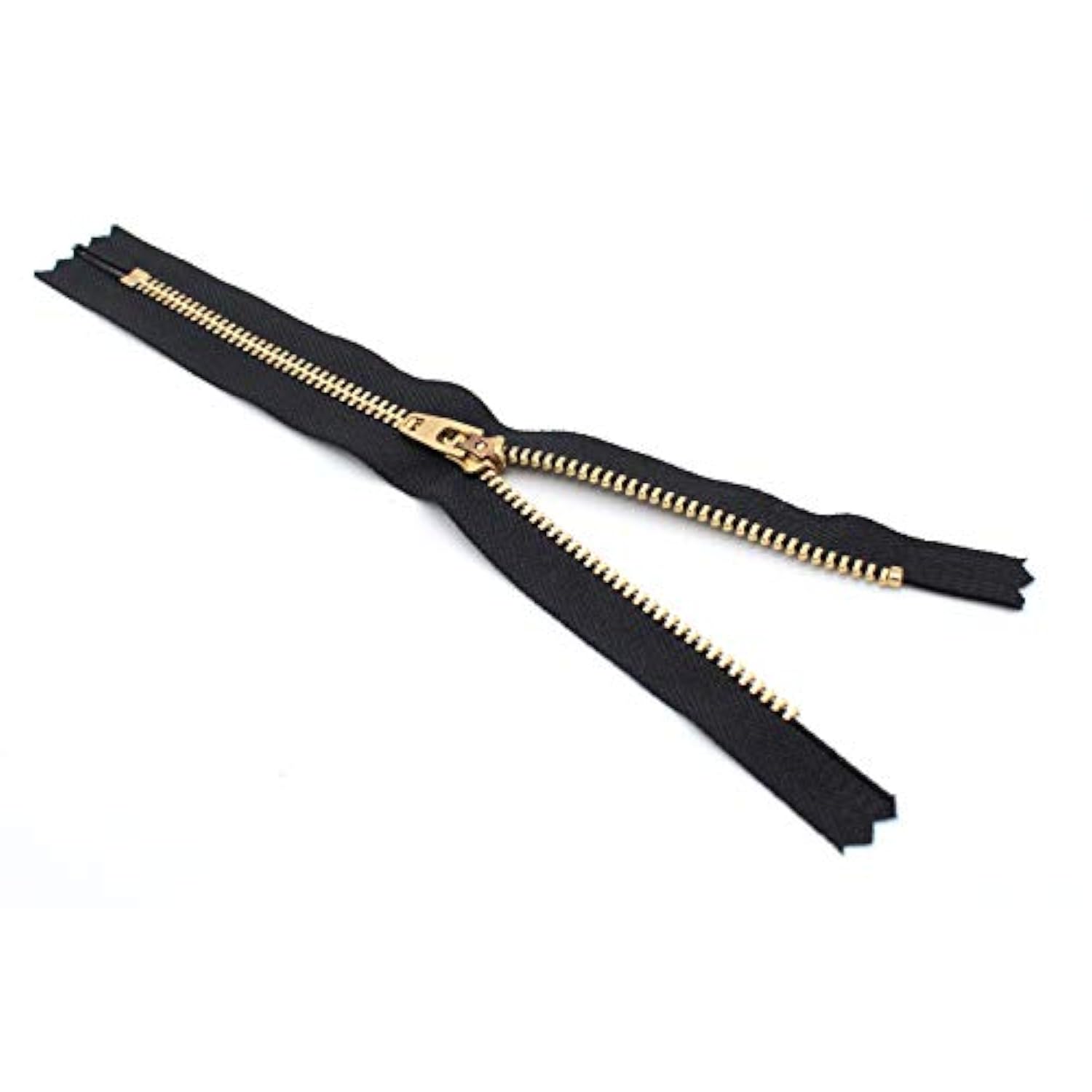 9" Pants Brass Zipper #4.5- Black (3 Zippers)