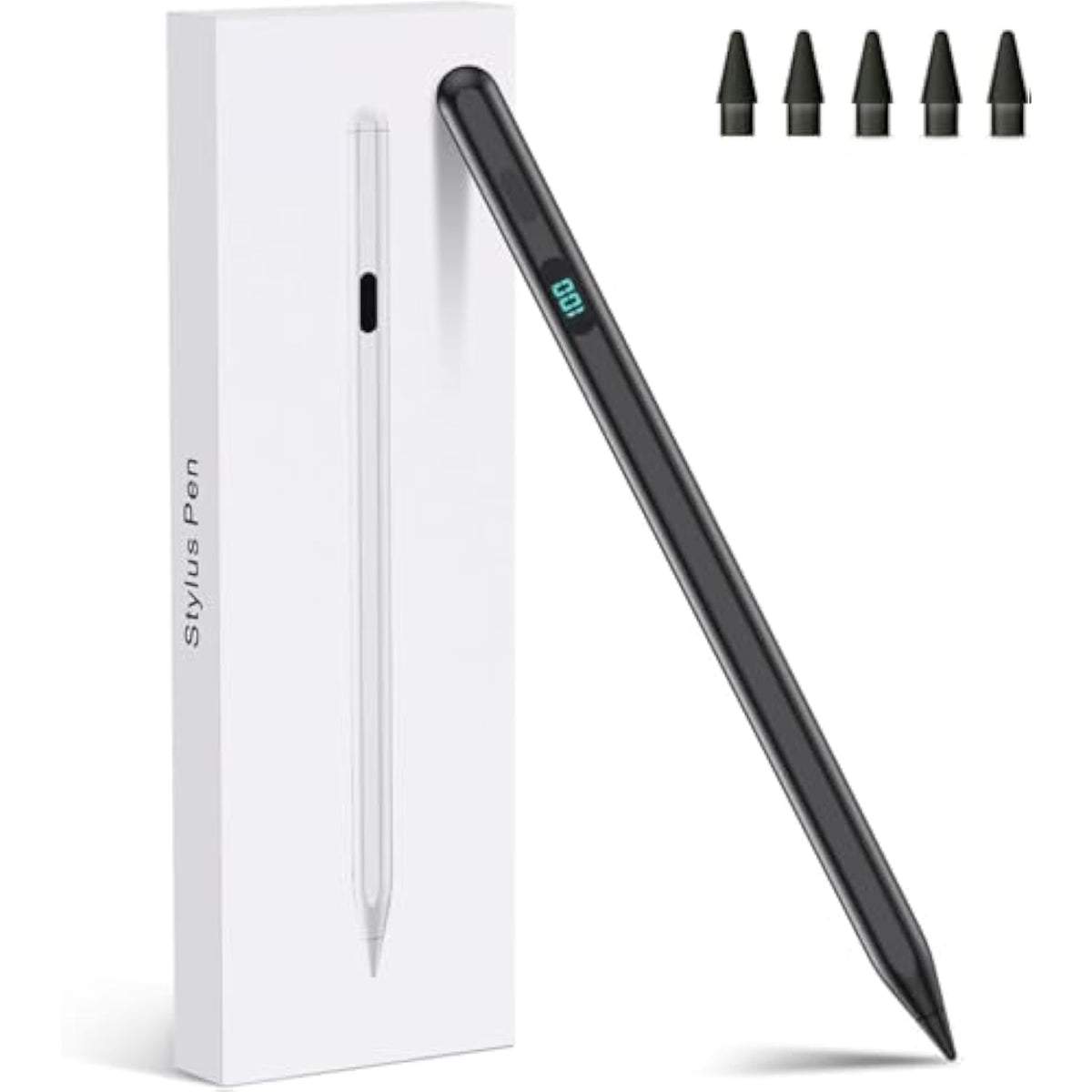 Ipad Stylus Pencil(5 Extra Tips) With Magnetic Attachment,Usb-C Faster Charge,Tilt Sensitivity Palm Rejection,Compatible With2018-2025 Ipad Prom4/12.9/11,Air M3/M2/3/4/5,Ipad6-11,Mini5/6/7Gen?Black?