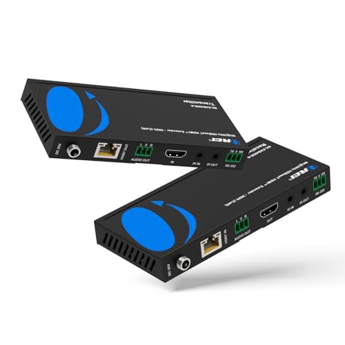 4K @ 120Hz HDMI Over Ethernet Extender Balun - HDBaseT UltraHD 8K@30hz CAT6/7 Cable with HDR, CEC & IR Control, RS-232 Up to 400 Ft Power Over Cable