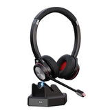 Bluetooth Headset with Microphone, Wireless Headset with Mic & Mute Button, 40 Hrs Working Time Noise Cancelling Bluetooth 5.2 for PC Laptop Teams