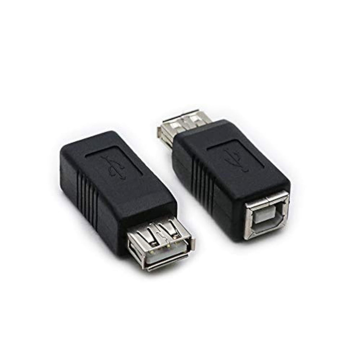 2 Pack Usb 2.0 Af/Bf Plug Type A Female To Type B Female Adapter Connector Converter Compatible With Laptop Computer Hard Drive Printer Camera