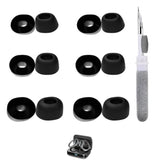 6 Pairs Replacement Silicone Ear Buds Tips Compatible With Sajawass, Beartwo, Xiaowtek, Axil, Atheewon, Champonic, Dusonlap, Vekj, Guguearth, Fits In Case, With 3-In-1 Cleaner Kit, S/M/L