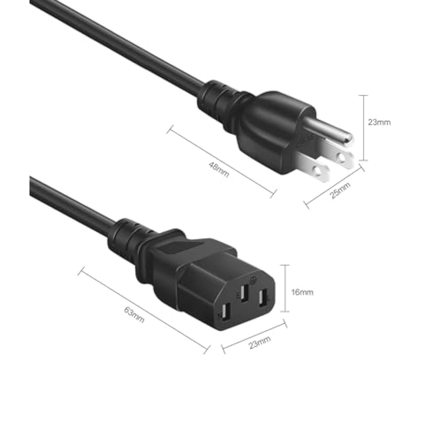 Ac Power Cord For Ion Block Rocker, Ion Pathfinder, Ion Tailgater Bluetooth Speaker, Monster Rockin Rolle, Guitar Amplifier Universal 3 Prong Charger Cable Replacement 6 Feet