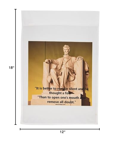 3dRose Edmond Hogge Jr Monuments and Memorials - Lincoln Memorial - 12 x 18 inch Garden Flag (fl_30593_1)