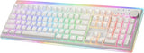 Irocks K71R Wireless Rgb Mechanical Gaming Keyboard, Switches Brown, Pbt 107 Keys Nkro, Rgb Backlit, Dual Wireless/Wired, Compatible With Windows, For Mac, Pc And Laptop, White (Red Switch)