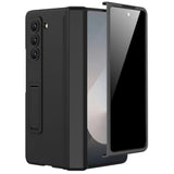 Miimall for Samsung Galaxy Z Fold 6 Case with Privacy Screen Protector, [Anti Spy] Built-in Adjustable Kickstand & Magnetic Hinge Protection Full-Body Protective Case for Galaxy Z Fold 6 5G Black