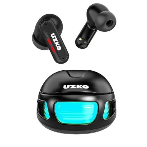DY08 in Ear Headphones, ENC Noise Cancelling Earbuds with 60H Playtime,Gradient Breathing LED Lights,Bluetooth 6.0 Wireless Earbuds,IPX5 Waterproof