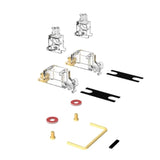 V2 Screw-In Stabilizers, 7U, 6.25U, 2U Clear Pcb Mount Stabilizer Pre-Clipped,